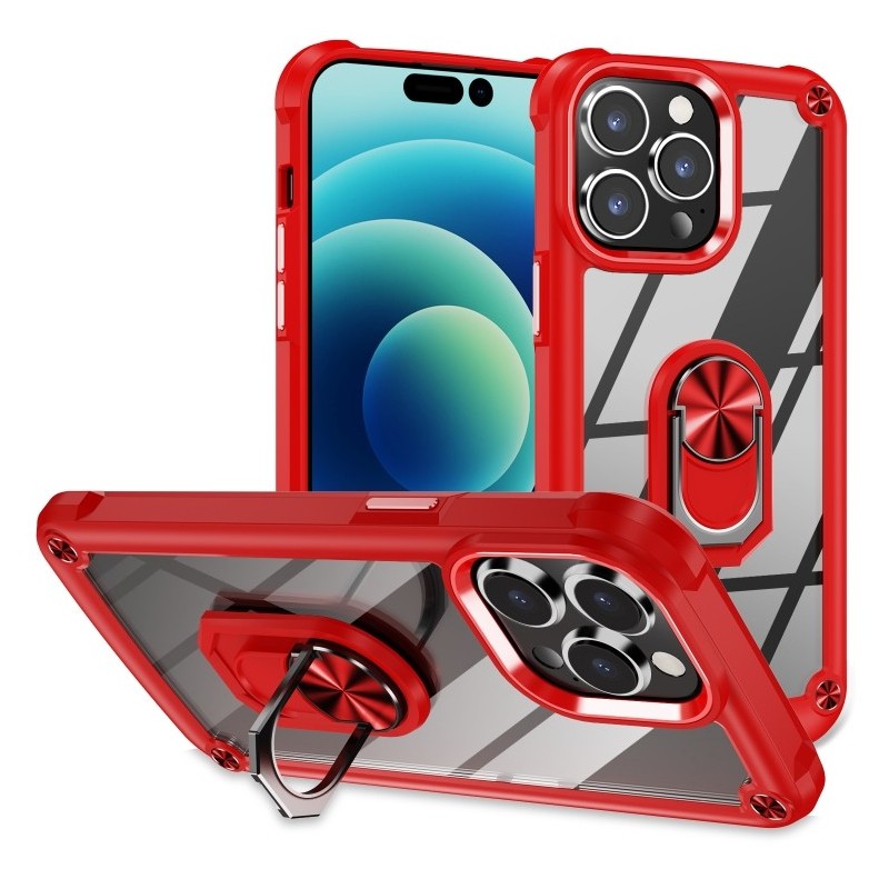 Case with Ring Holder and Lens Protection for iPhone 14 Pro Max