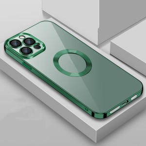 Transparent Case with Silver Lens Film for iPhone 14 Pro Max