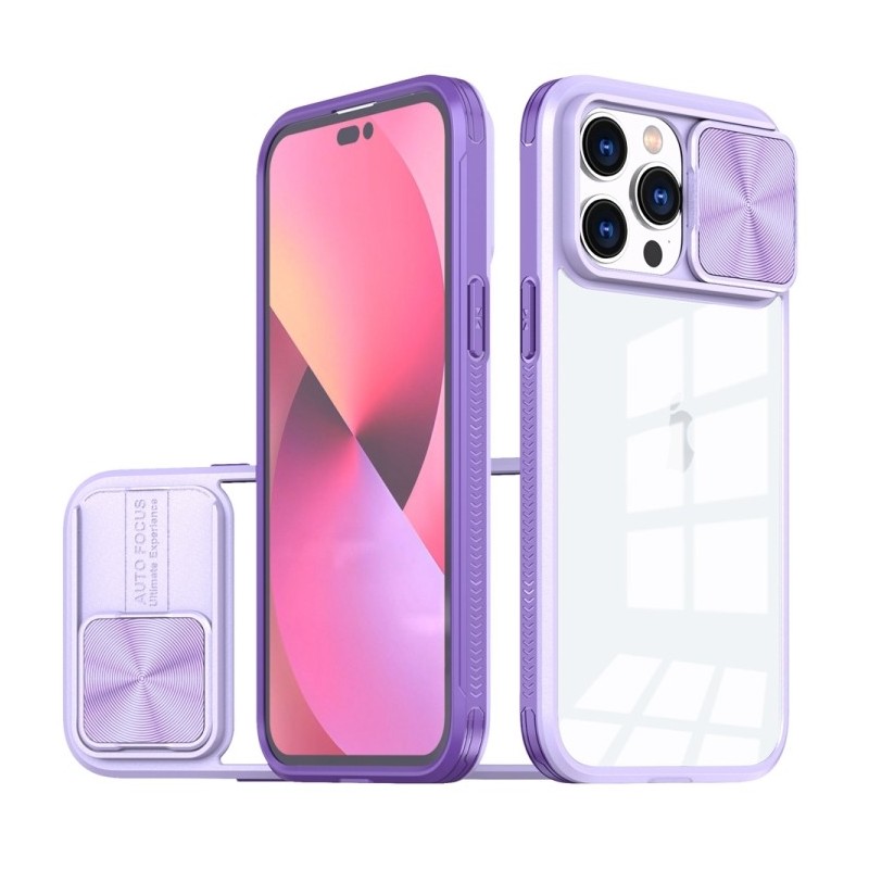 Funda con Protection 360 y Tapa Deslizable para Cámara para iPhone 14 Pro Max