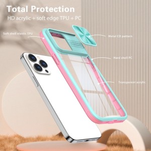 Funda con Protection 360 y Tapa Deslizable para Cámara para iPhone 14 Pro Max