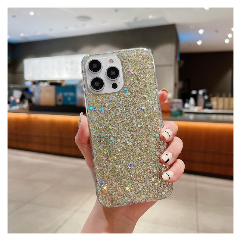 Funda Glitter para iPhone 14 Pro Carcasa TPU Glitter Sequins Epoxy