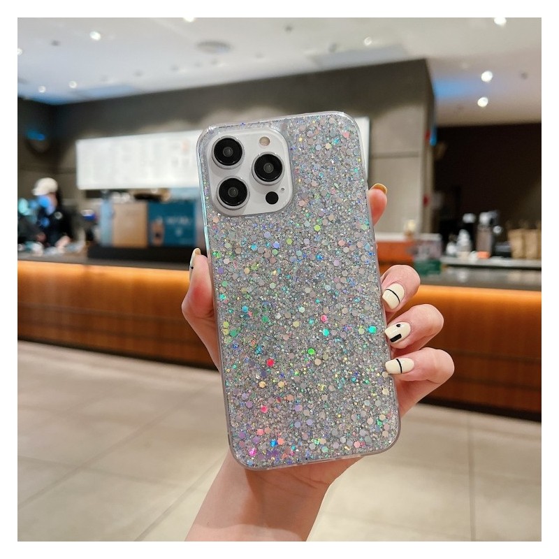 Funda Glitter para iPhone 14 Carcasa TPU Glitter Sequins Epoxy
