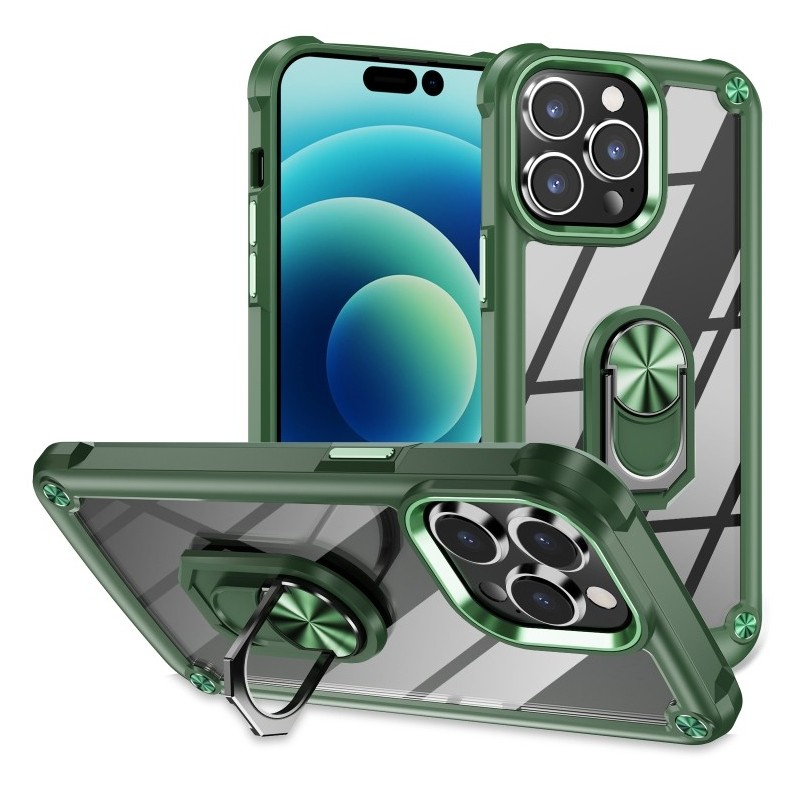 For iPhone 14 Pro Case with Ring Holder and Lens Protection