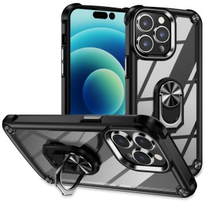 Funda Compatible iPhone 14 Plus con Soporte Anillo y Protección de Lente
