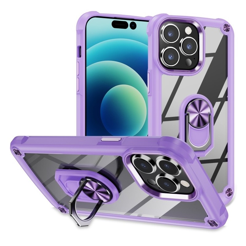 Funda con Soporte Anillo y Protección de Lente para iPhone 14