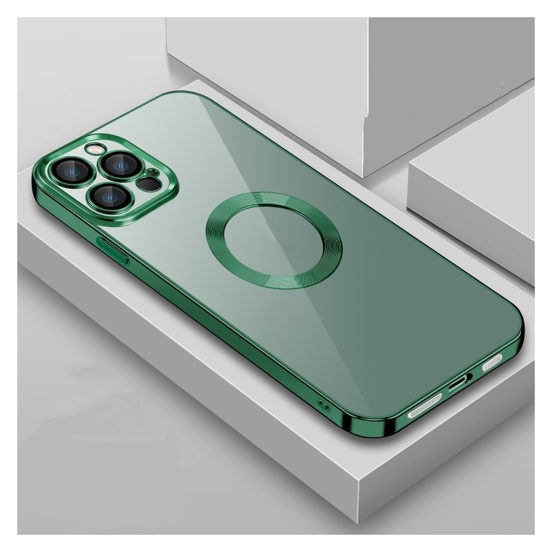 Funda Transparente con Lente Plateada para iPhone 14 Pro