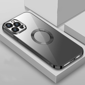 Funda Transparente para iPhone 14 Plus Lente Plateada
