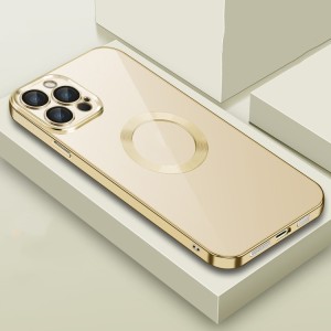 Funda Transparente para iPhone 14 Plus Lente Plateada