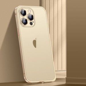 Funda con Marco de Metal Spring Buckle para iPhone 14 Pro