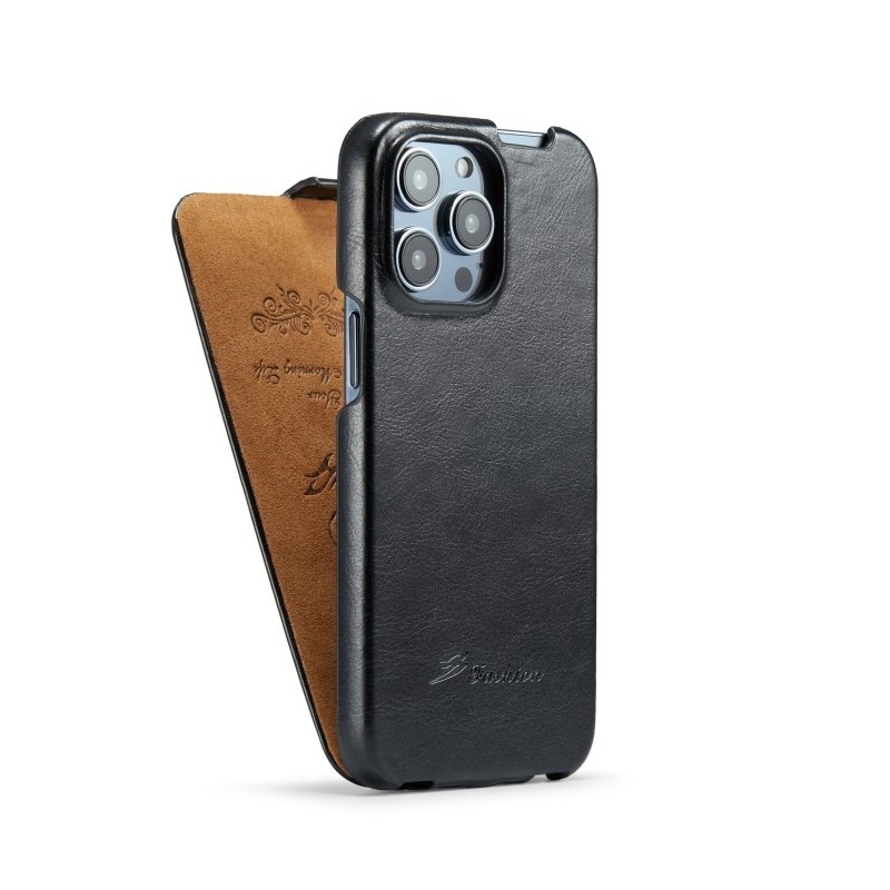 Funda iPhone 14 Pro Piel Tapa Vertical
