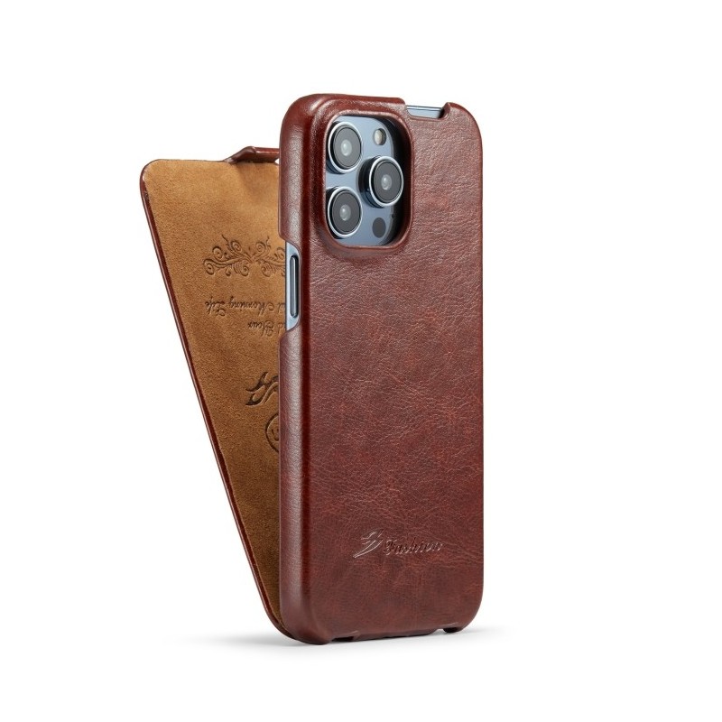 Funda iPhone 14 Piel Tapa Vertical