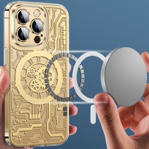 Funda Transparente Magnética para iPhone 14 Pro Max Punk Machinery