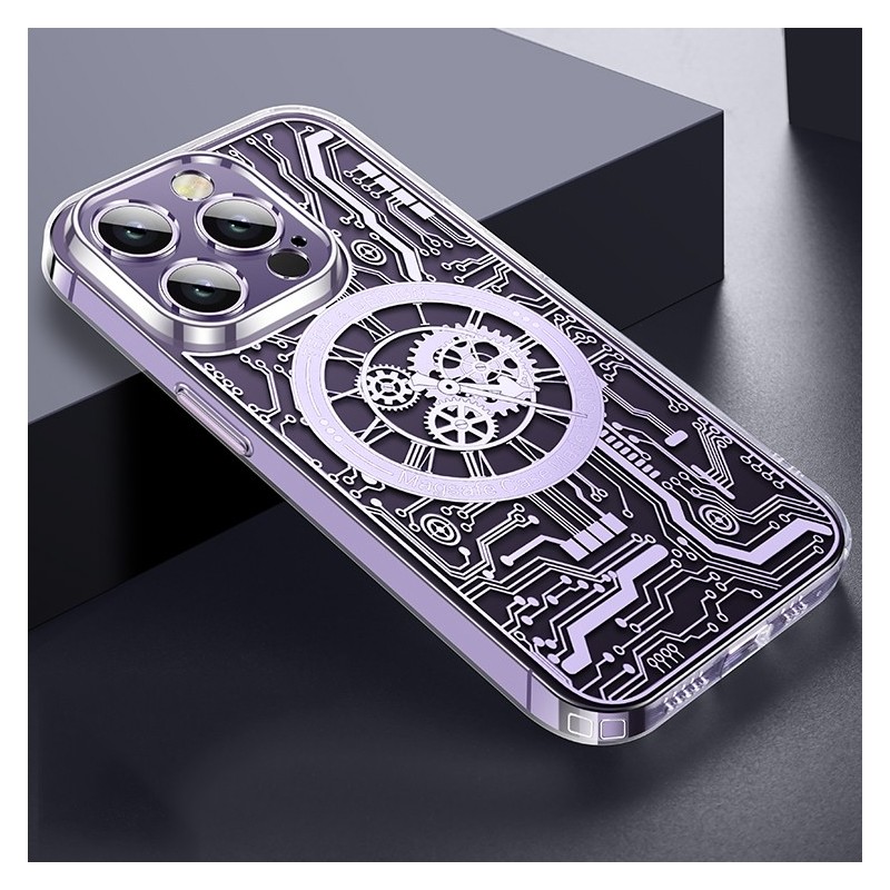 Funda Transparente Magnética para iPhone 14 Plus Punk Machinery