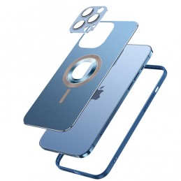 For iPhone 14 Pro Max MagSafe Case Cover with Frosted Metal Back Plate