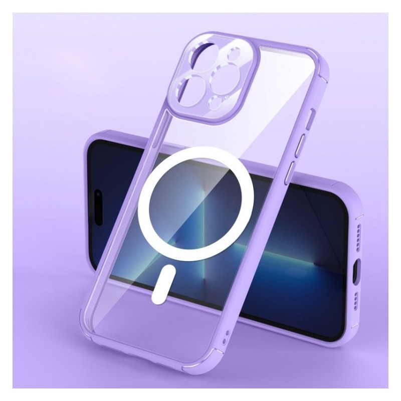 For iPhone 14 Pro Max Clear Acrylic PC MagSafe Case Cover