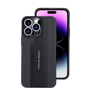 iPhone 14 Pro Oil-sprayed Genuine Leather Case