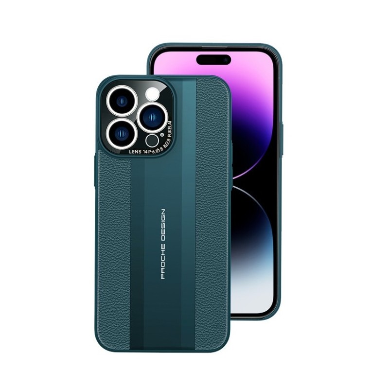 iPhone 14 Plus Oil-sprayed Genuine Leather Case