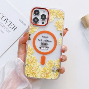 Magsafe Flowers Case Cover for iPhone 14 Pro