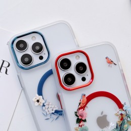 Magsafe Flowers Case Cover for iPhone 14 Plus