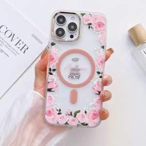 Magsafe Flowers Case Cover for iPhone 14