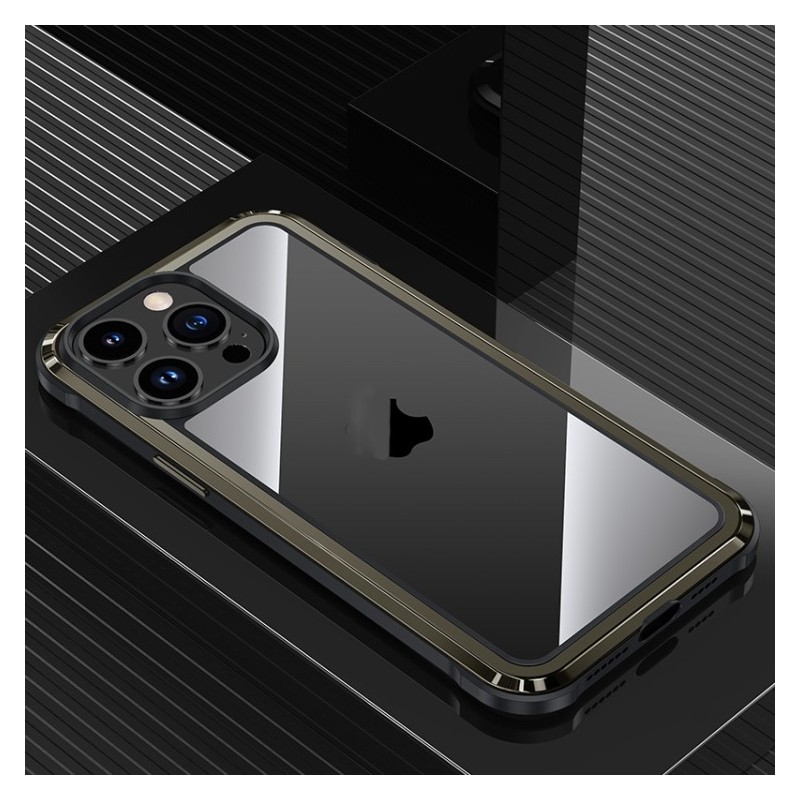 Funda con Marco de Metal para iPhone 14 Pro MagSafe Steel Armor Series