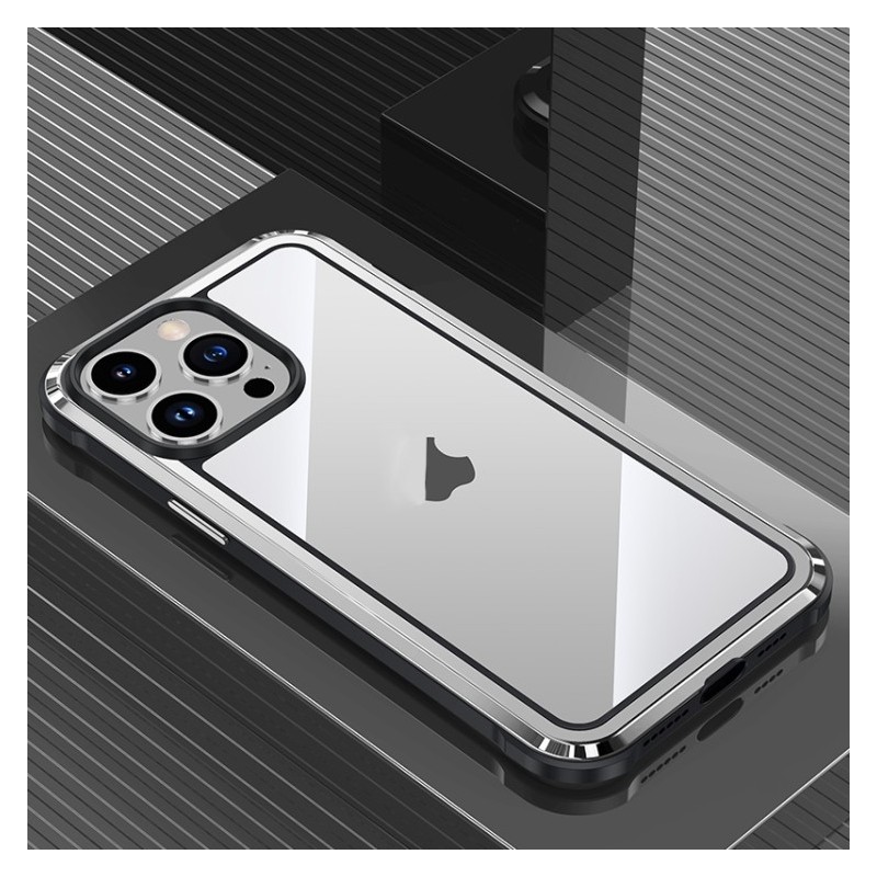 Metal Frame Case for iPhone 14 Pro MagSafe Steel Armor