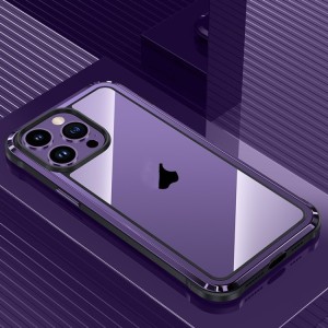 Funda con Marco de Metal para iPhone 14 Plus MagSafe Steel Armor Series