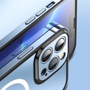 MagSafe Glass Case with Metal Frame for iPhone 14 Pro