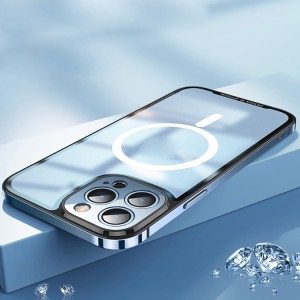 MagSafe Glass Case with Metal Frame for iPhone 14