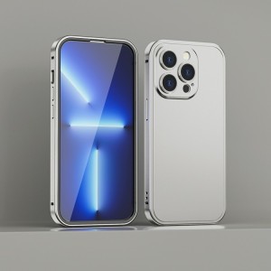 Case Cover with Metal Frame Spring Buckle for iPhone 14 Pro