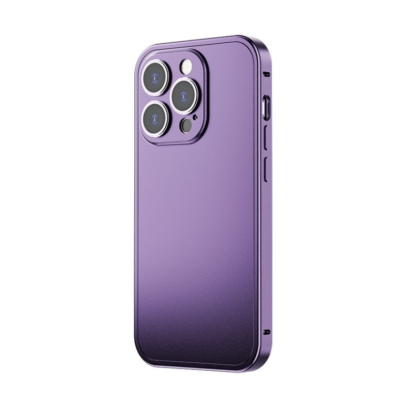 Case Cover with Metal Frame Spring Buckle for iPhone 14 Plus
