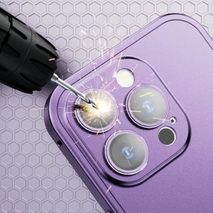 Funda con Marco de Metal y Policarbonato Compatible con iPhone 14 Plus