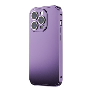 Funda con Marco de Metal y Policarbonato Compatible con iPhone 14