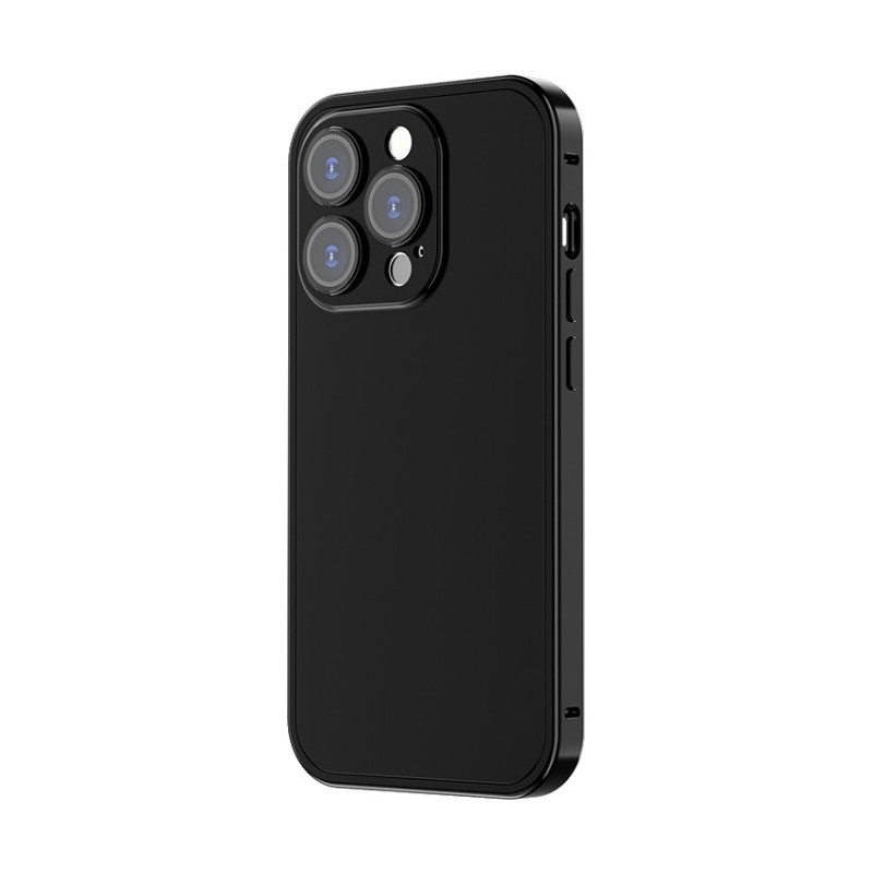 Case Cover with Metal Frame Spring Buckle for iPhone 14