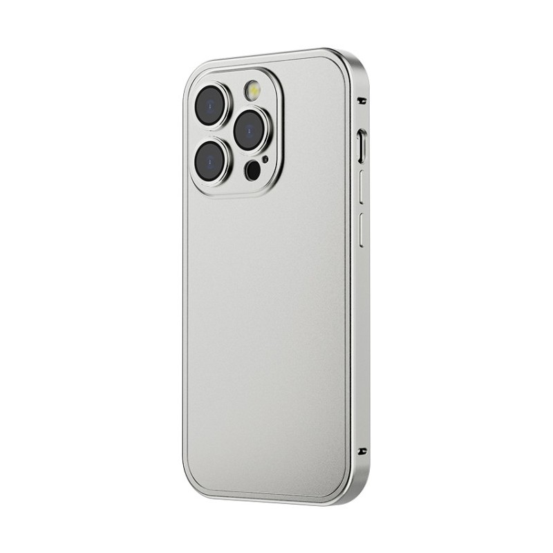 Case Cover with Metal Frame Spring Buckle for iPhone 14