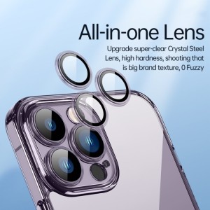 Funda Transparente para Teléfono iPhone 14 Pro Max SULADA Crystal Steel Series
