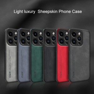 Leather Case Lamba Skin Feel with Strap for iPhone 14