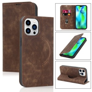 Funda iPhone 14 Pro Max con Carga Inálambrica Magsafe de Piel y Soporte