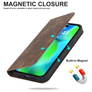 Funda iPhone 14 Pro Max con Carga Inálambrica Magsafe de Piel y Soporte