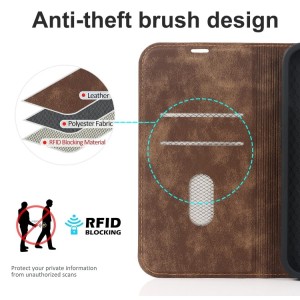 Funda iPhone 14 Pro Max con Carga Inálambrica Magsafe de Piel y Soporte
