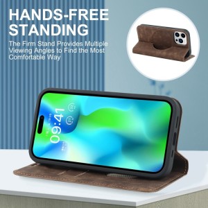 Funda iPhone 14 Pro Max con Carga Inálambrica Magsafe de Piel y Soporte