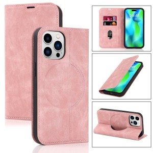 Funda iPhone 14 con Carga Inálambrica Magsafe de Piel y Soporte