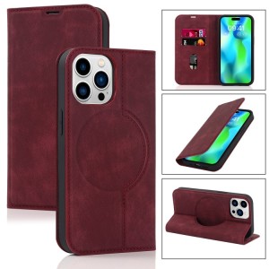 Funda iPhone 14 con Carga Inálambrica Magsafe de Piel y Soporte