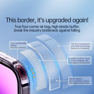 Funda Transparente para Teléfono iPhone 14 Pro SULADA Crystal Steel Series