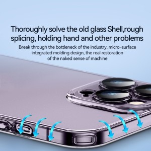 Transparent Phone Case for iPhone 14 Plus SULADA Crystal Steel Series
