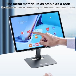 Desktop Folding Aluminum Stand for Small Dynamo Tablet