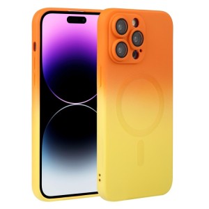For iPhone 14 Pro Max Magsafe Liquid Silicone Case 2 Gardient Colors