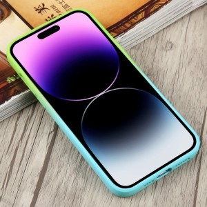 For iPhone 14 Pro Max Magsafe Liquid Silicone Case 2 Gardient Colors