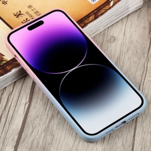 For iPhone 14 Pro Max Magsafe Liquid Silicone Case 2 Gardient Colors