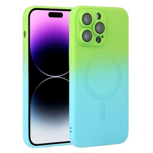 For iPhone 14 Pro Magsafe Liquid Silicone Case 2 Gardient Colors